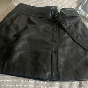 Brand new black leather whistles skirt